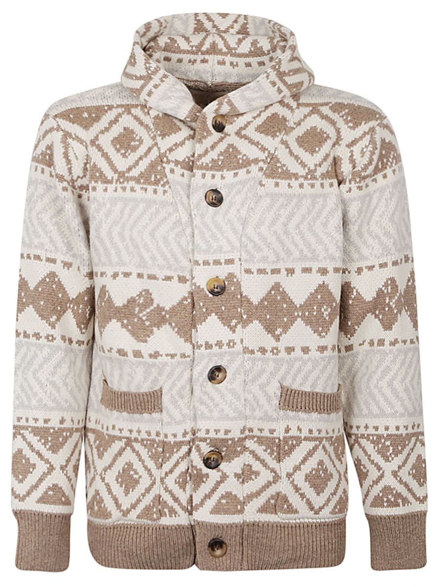 Tooco Ethnic Print Cardigan