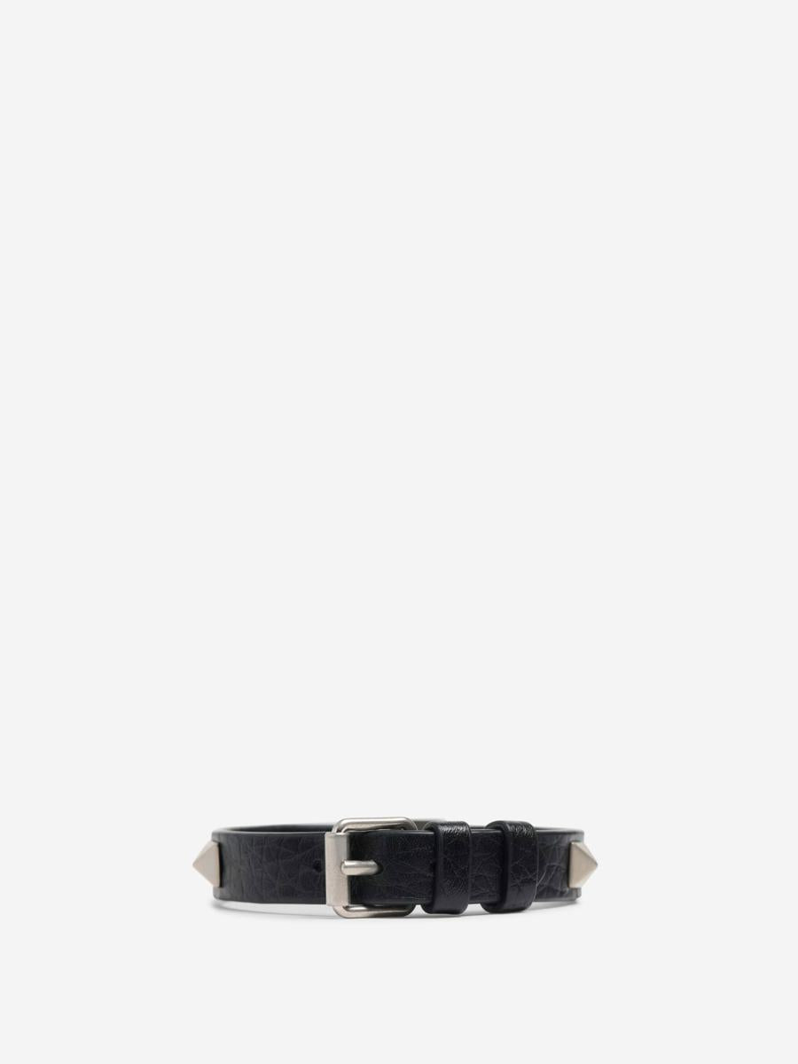 Valentino Garavani Vlogo Leather Bracelet