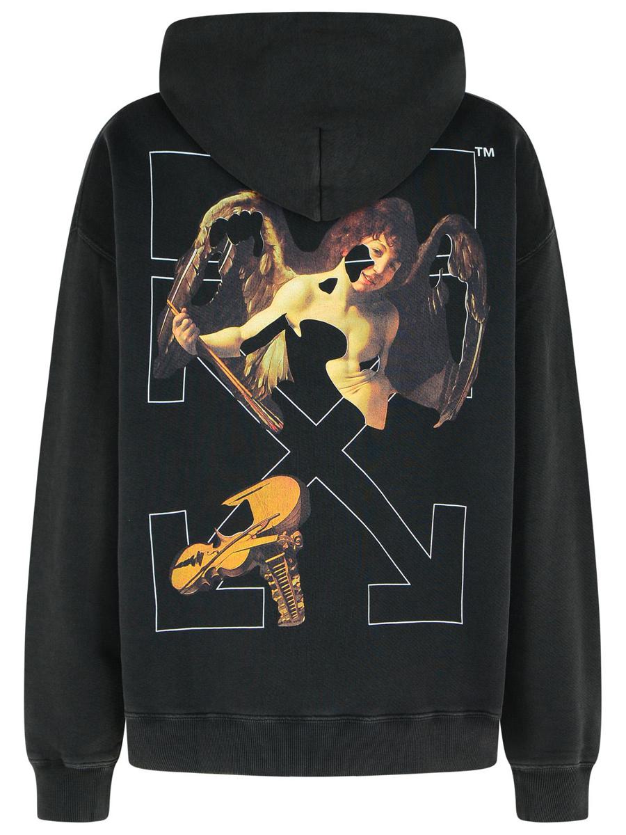 Off-White 'Cupid Arrow' Black Cotton Sweatshirt