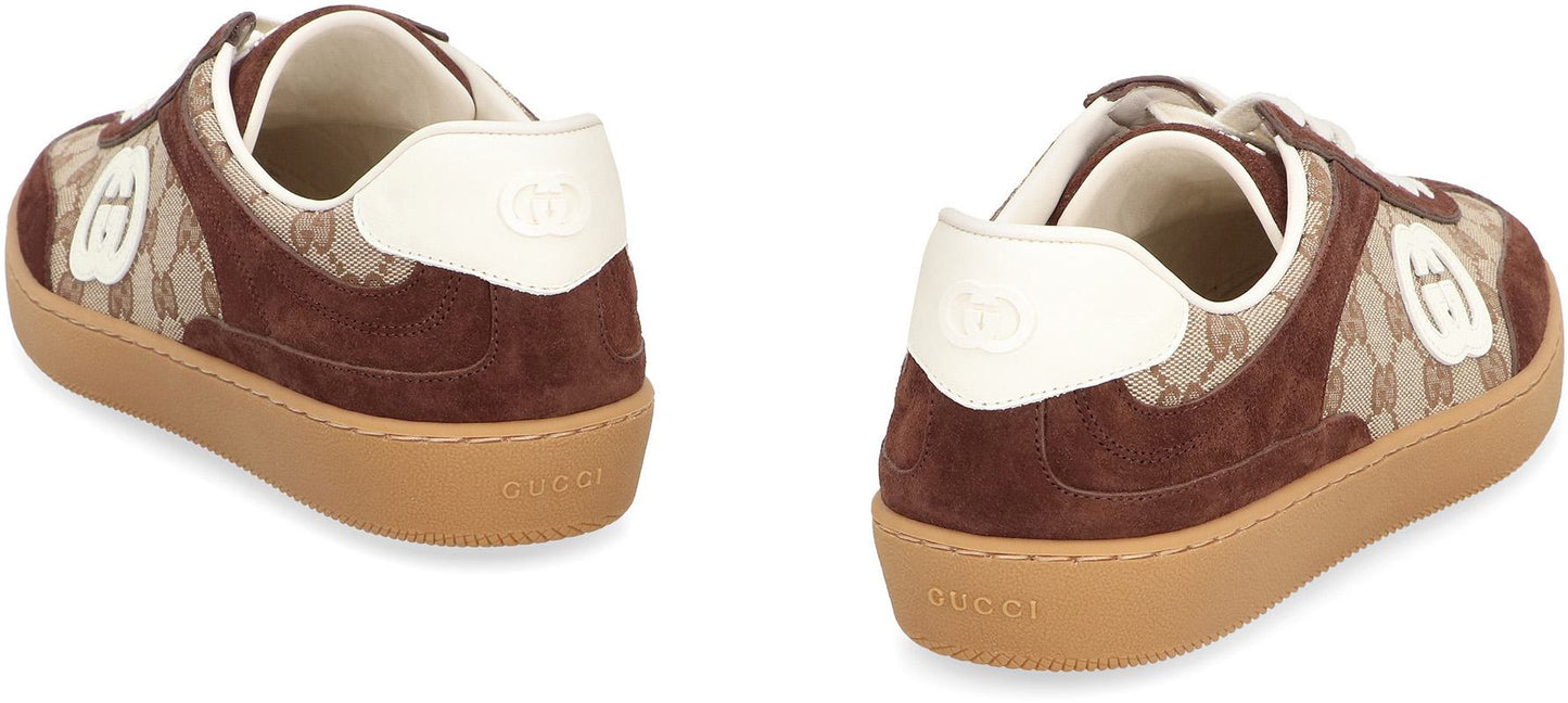Gucci Fabric And Leather Sneakers