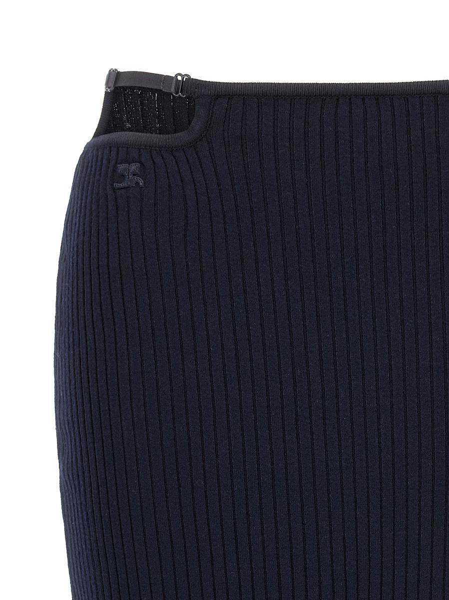 Courrèges 'Loop Rib Knit' Skirt