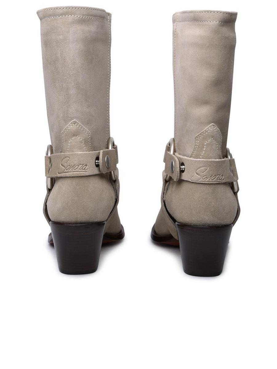 Sonora Beige Suede Ankle Boots
