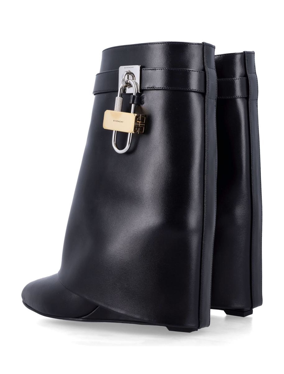 Givenchy Shark Lock Leather Ankle Boots