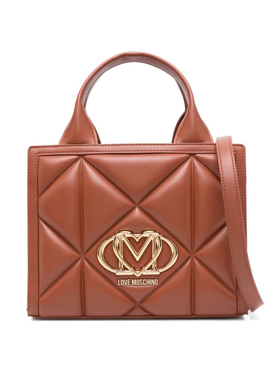 Love Moschino Brown Quilted Shoulder Bag