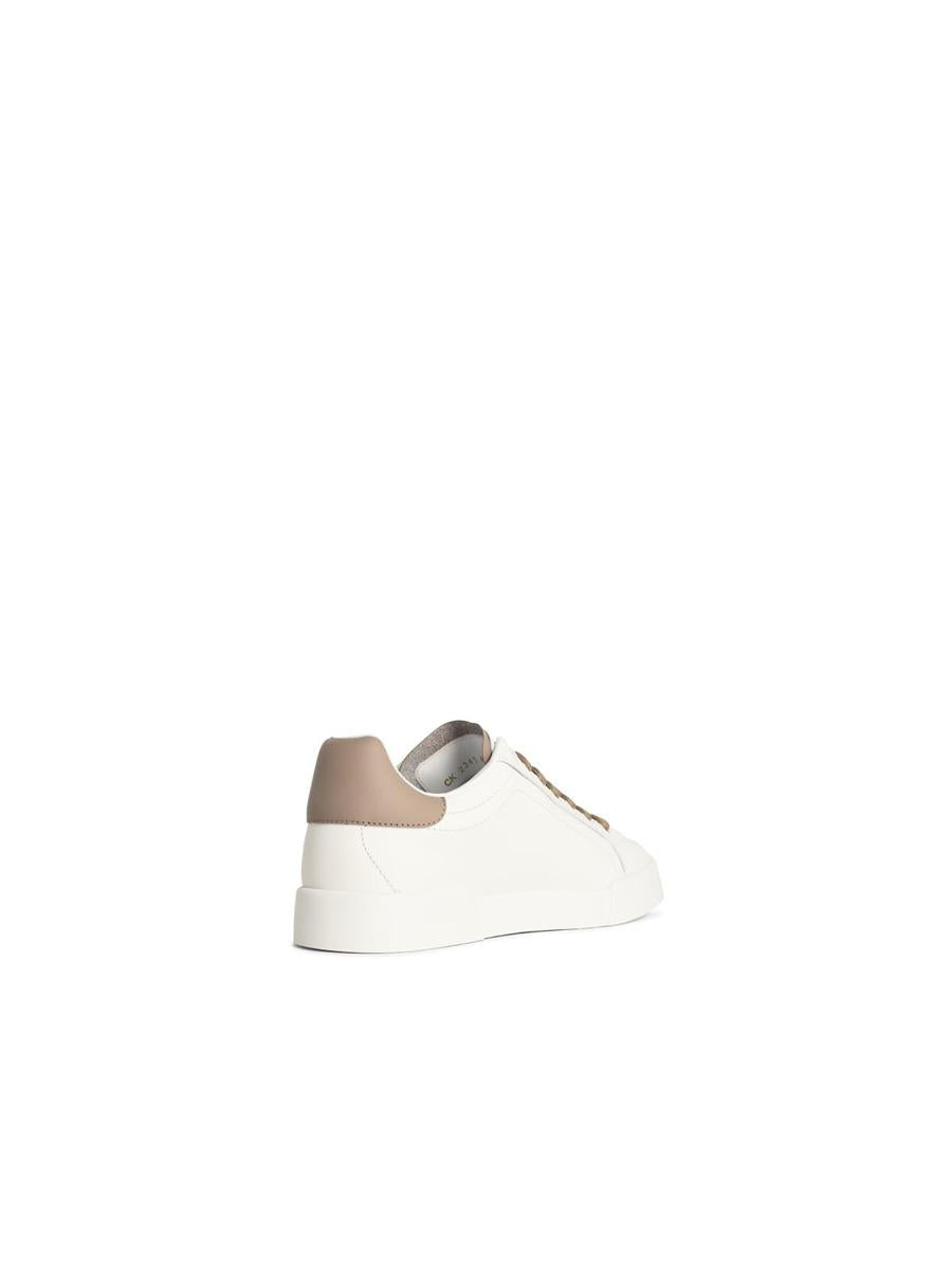 Dolce & Gabbana 'Portofino' White Calf Leather Sneakers
