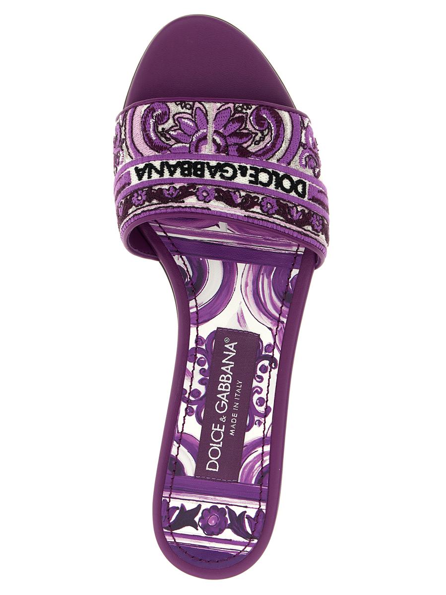 Dolce & Gabbana 'Maiolica' Embroidery Slides