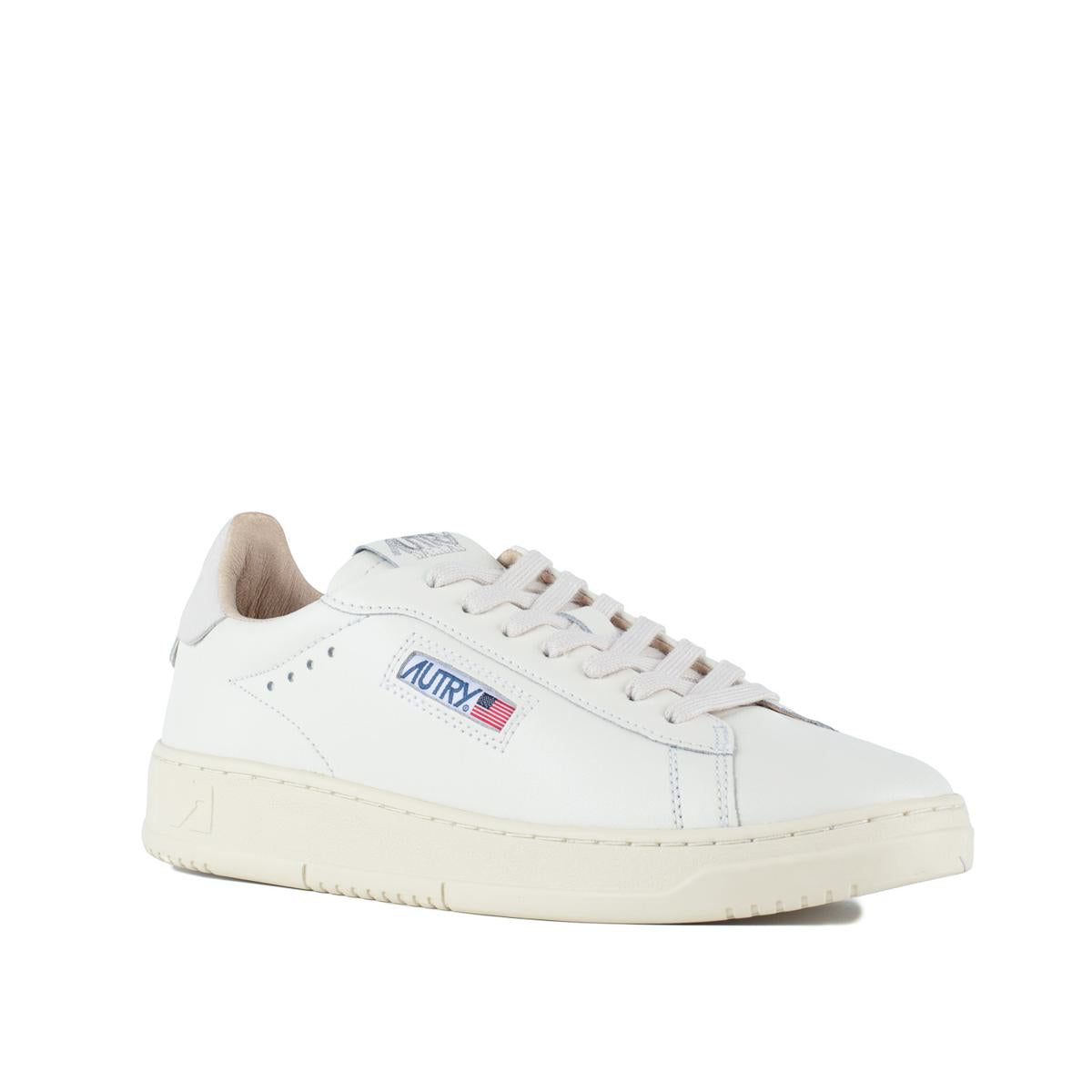 Autry Dallas Low White Leather Sneakers