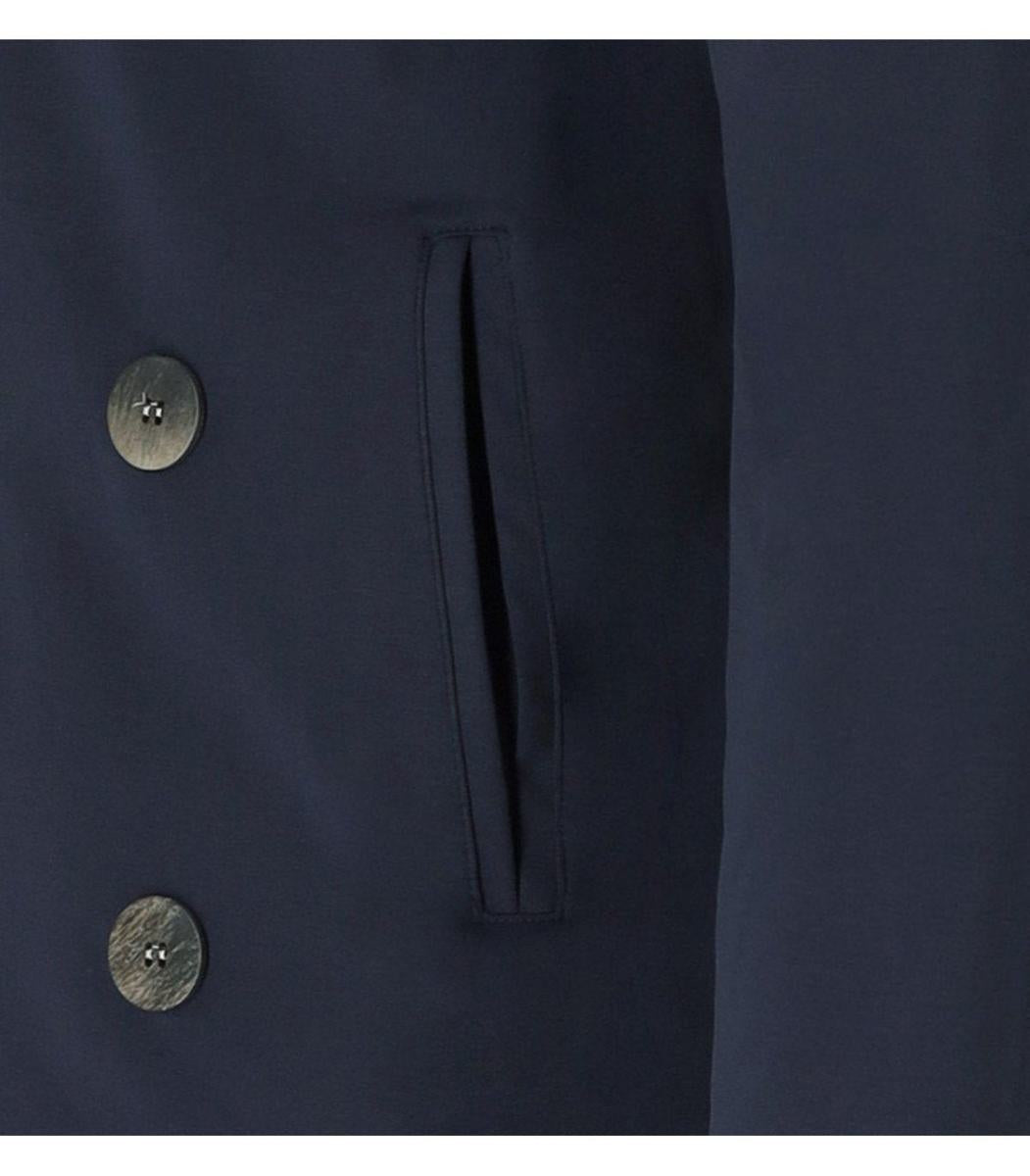 H953 Navy Blue Knitted Peacoat