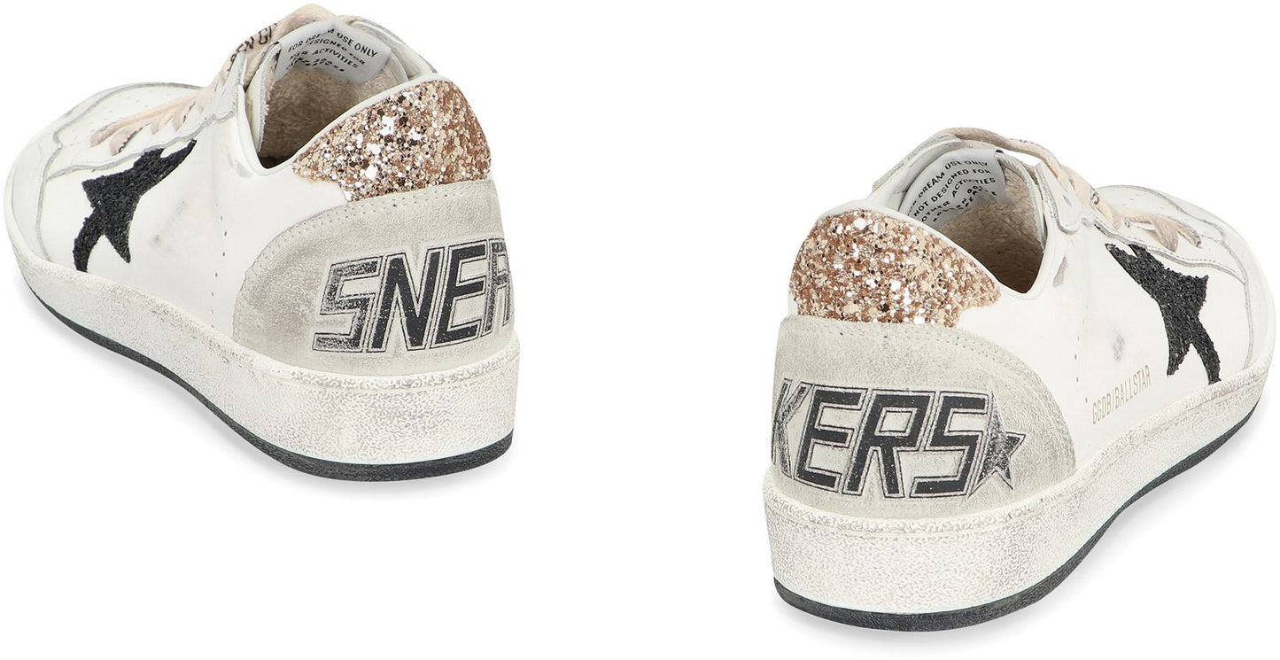 Golden Goose Ball Star Leather Low-Top Sneakers