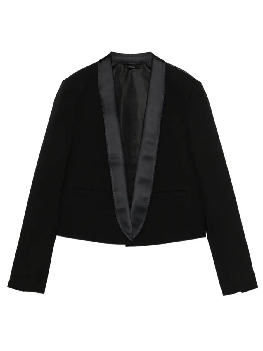 Tom Ford Bi-Color Single Breasted Shawl Lapel Cropped Tuxedo Jacket Clothing