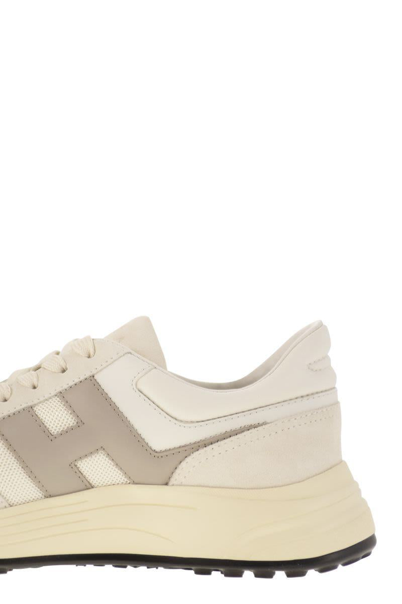Hogan Hyperlight - Leather And Textile Trainers With Side H