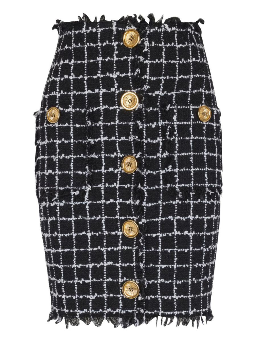 Balmain Tweed Midi Skirt
