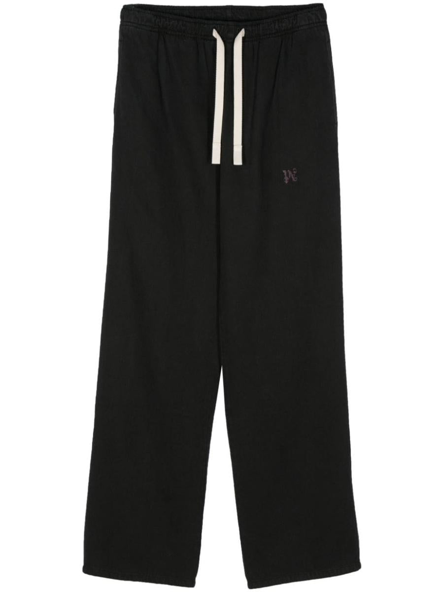 Palm Angels Monogram Cotton Blend Trousers