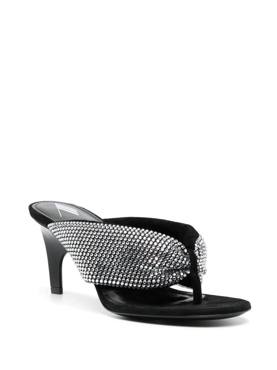 The Attico Strass Embellished Thong Sandals
