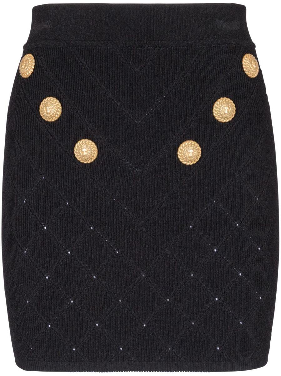 Balmain 6 Button Knitted Skirt Clothing
