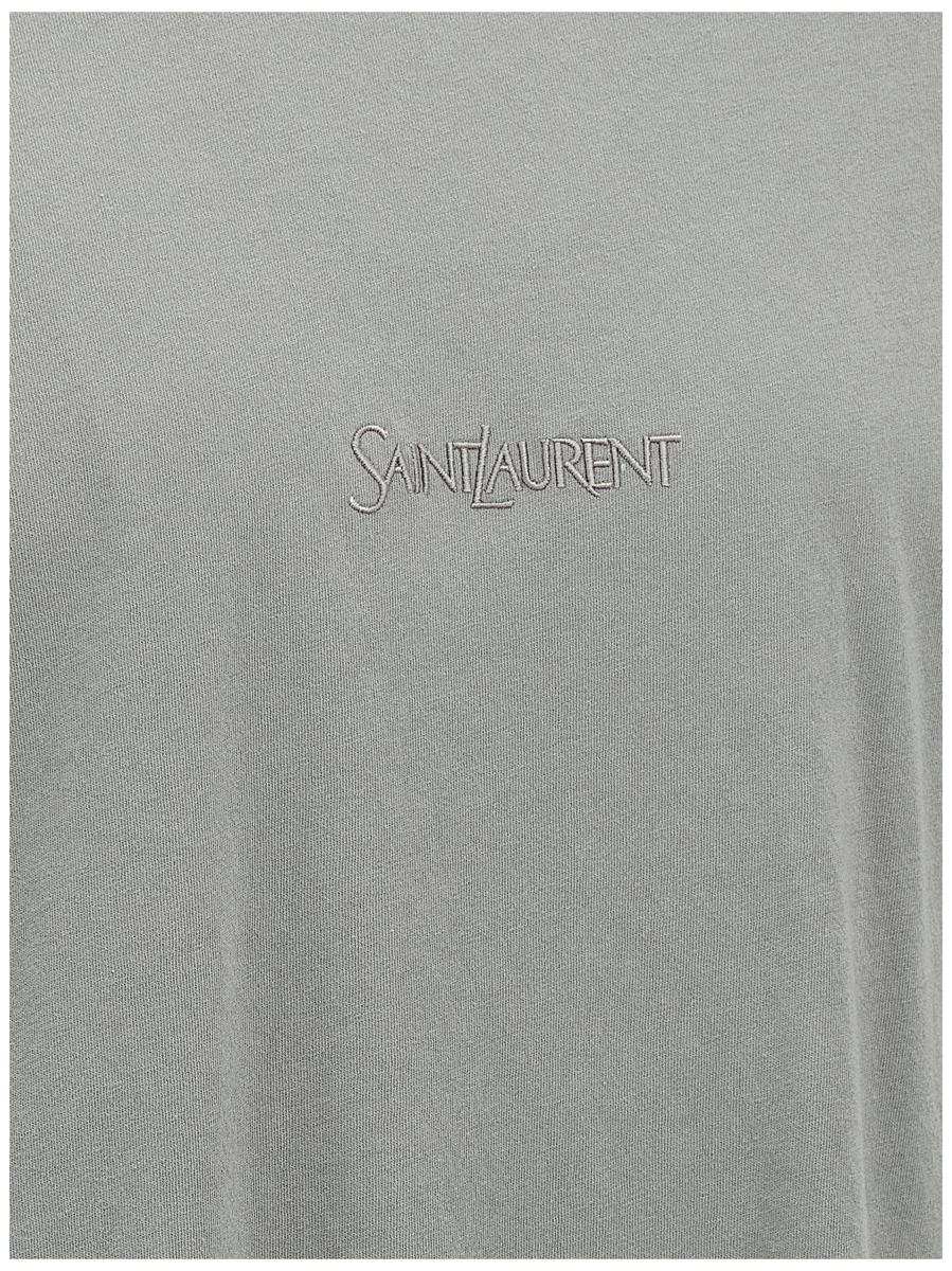Saint Laurent Logo Embroidery T-Shirt