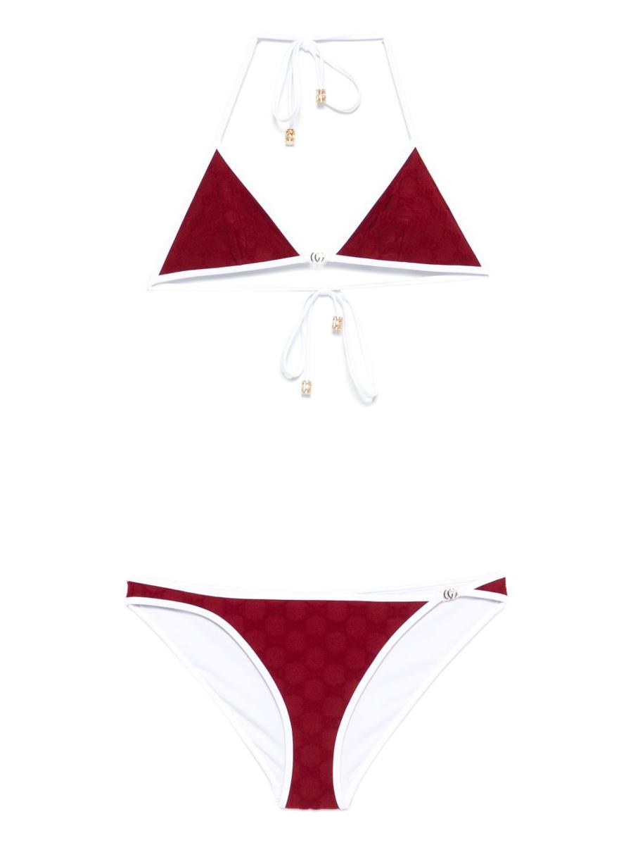 Gucci Gg Supreme Triangle Bikini Set