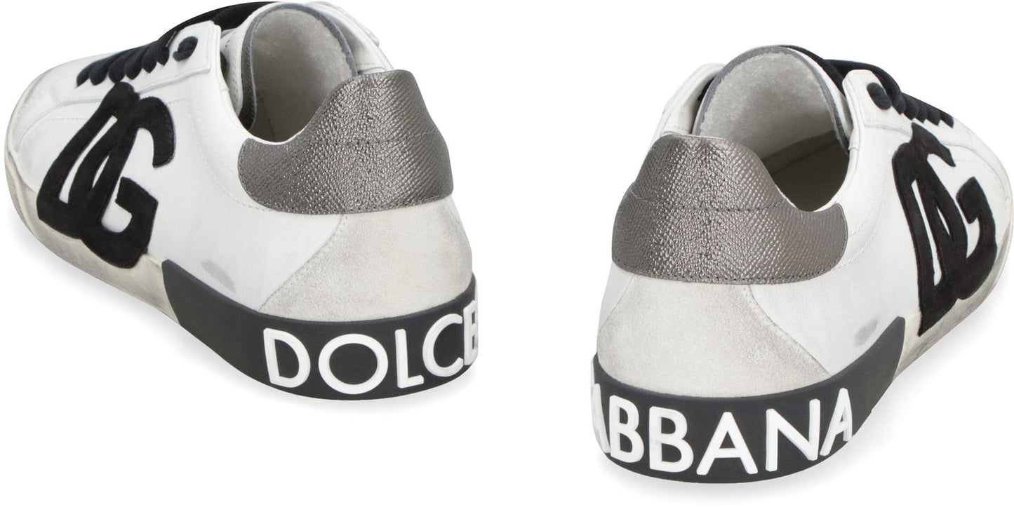 Dolce & Gabbana Leather Low-Top Sneakers