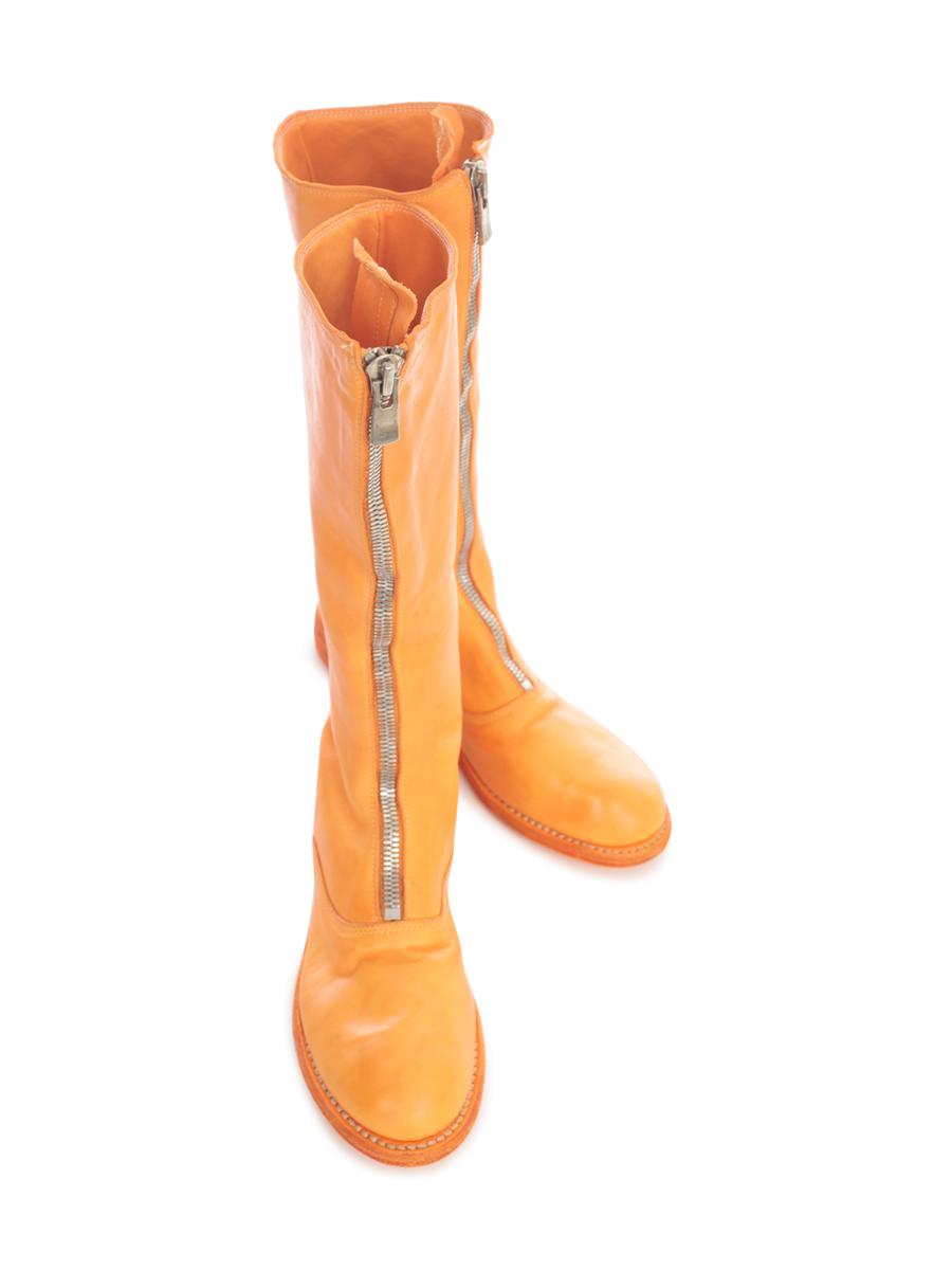 Guidi Front Zip Army Boots Sole Leather Shoes