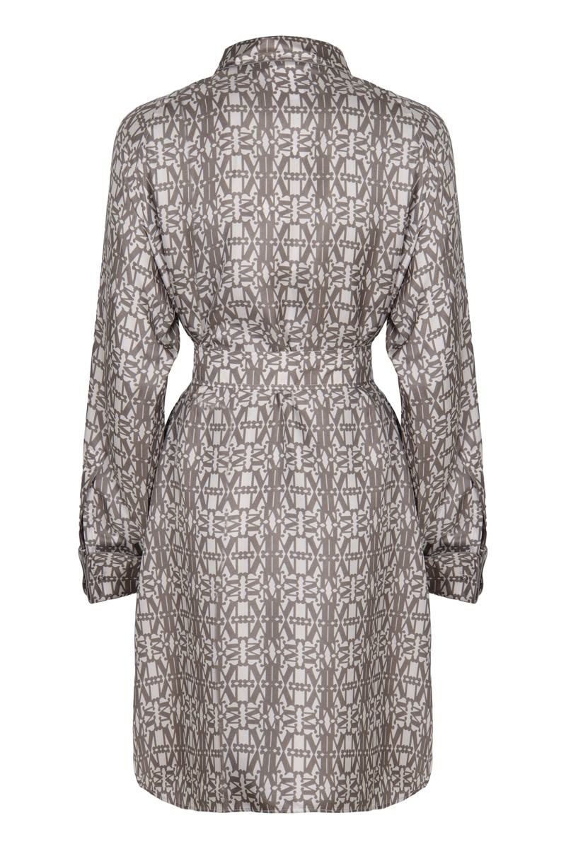 Max Mara Printed Silk Chemisier Dress