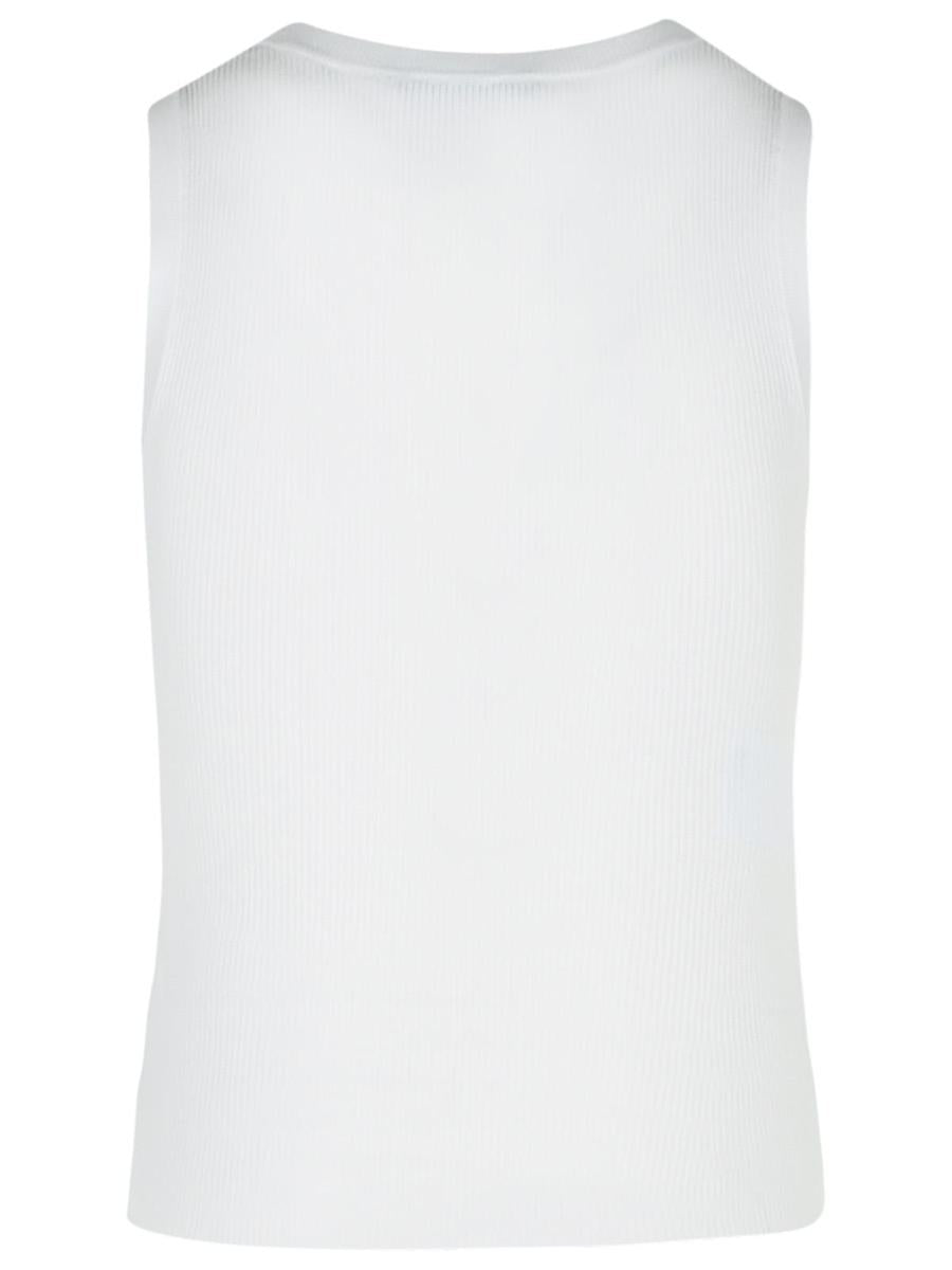 Moschino Jeans White Cotton Tank Top