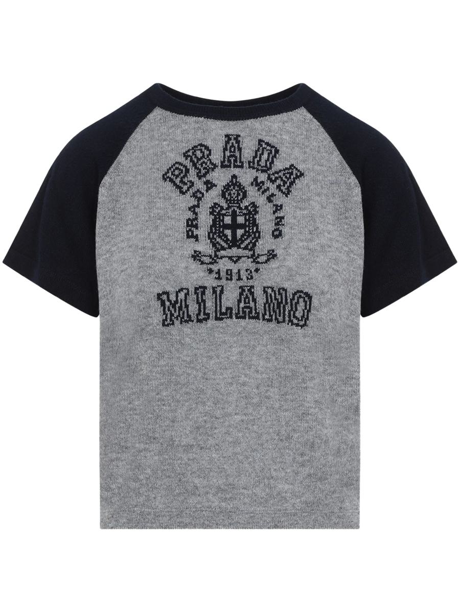 Prada Logo-Intarsia Top