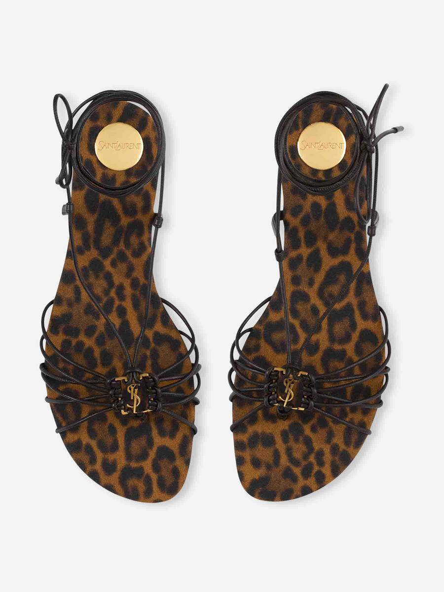 Saint Laurent Babylone Leather Sandals