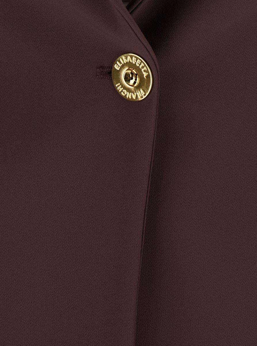 Bordeaux Jacket With Straps And Single-Breasted Fastening In Fabric Woman