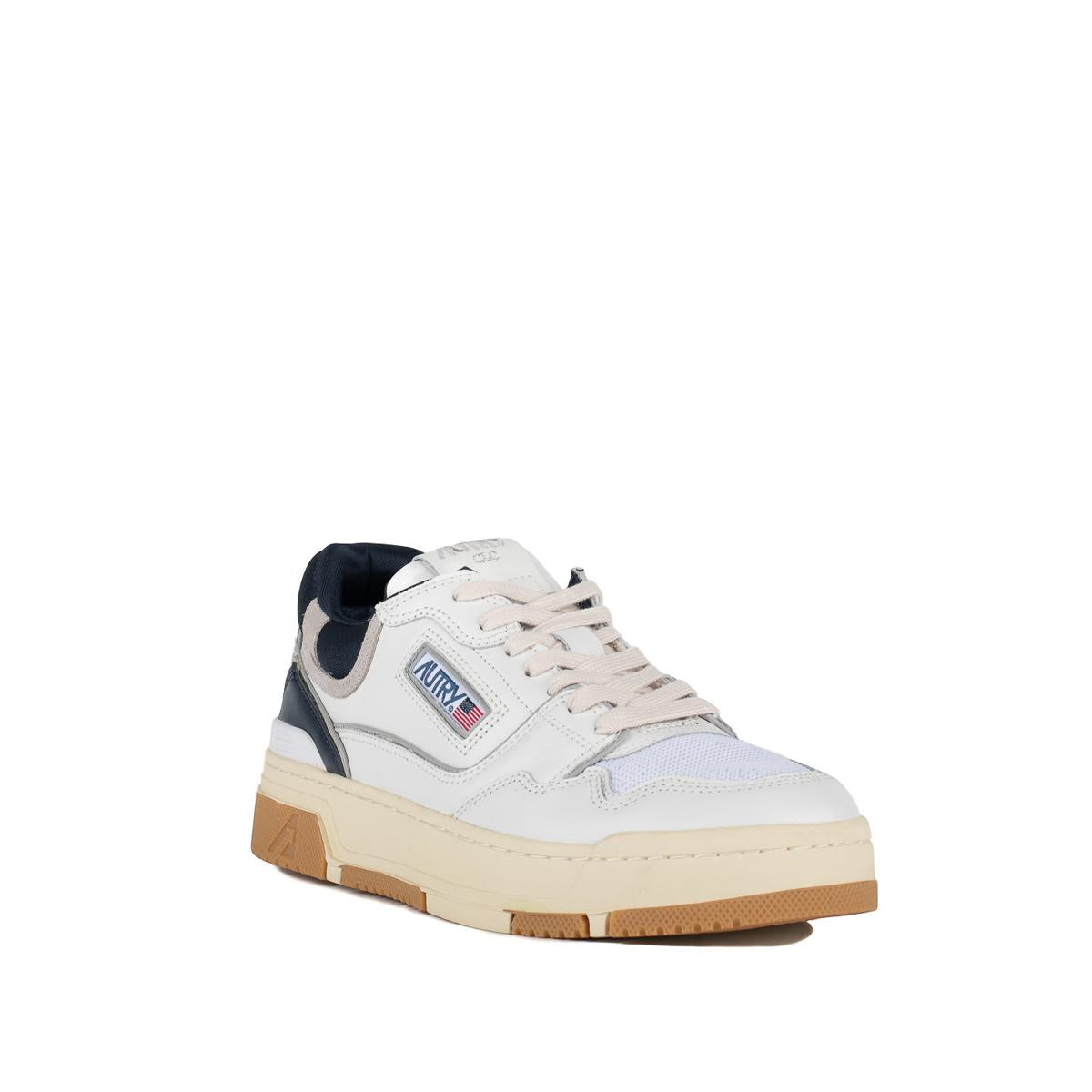 Autry Sneakers Clc In White And Blue Leather