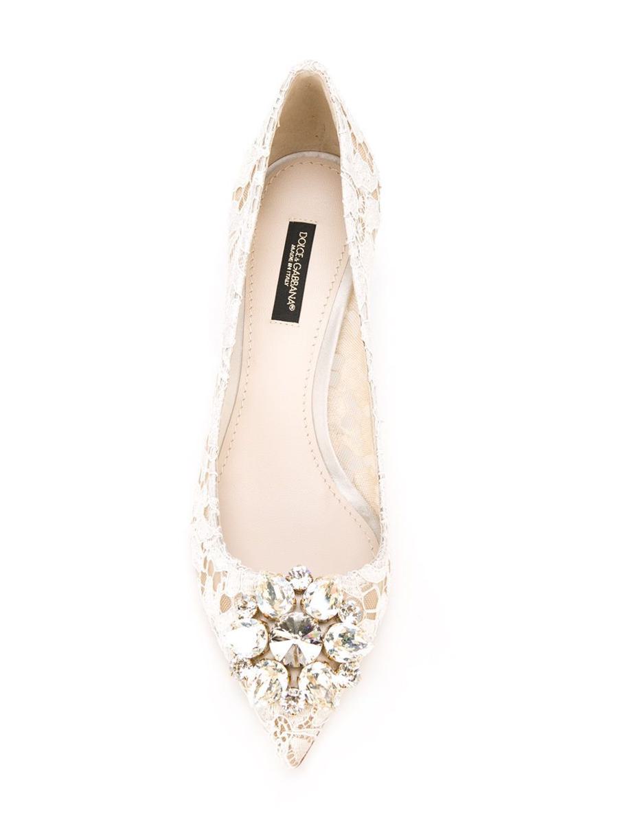 Dolce & Gabbana Lace Rainbow Pumps With Brooch Detailing Shoes