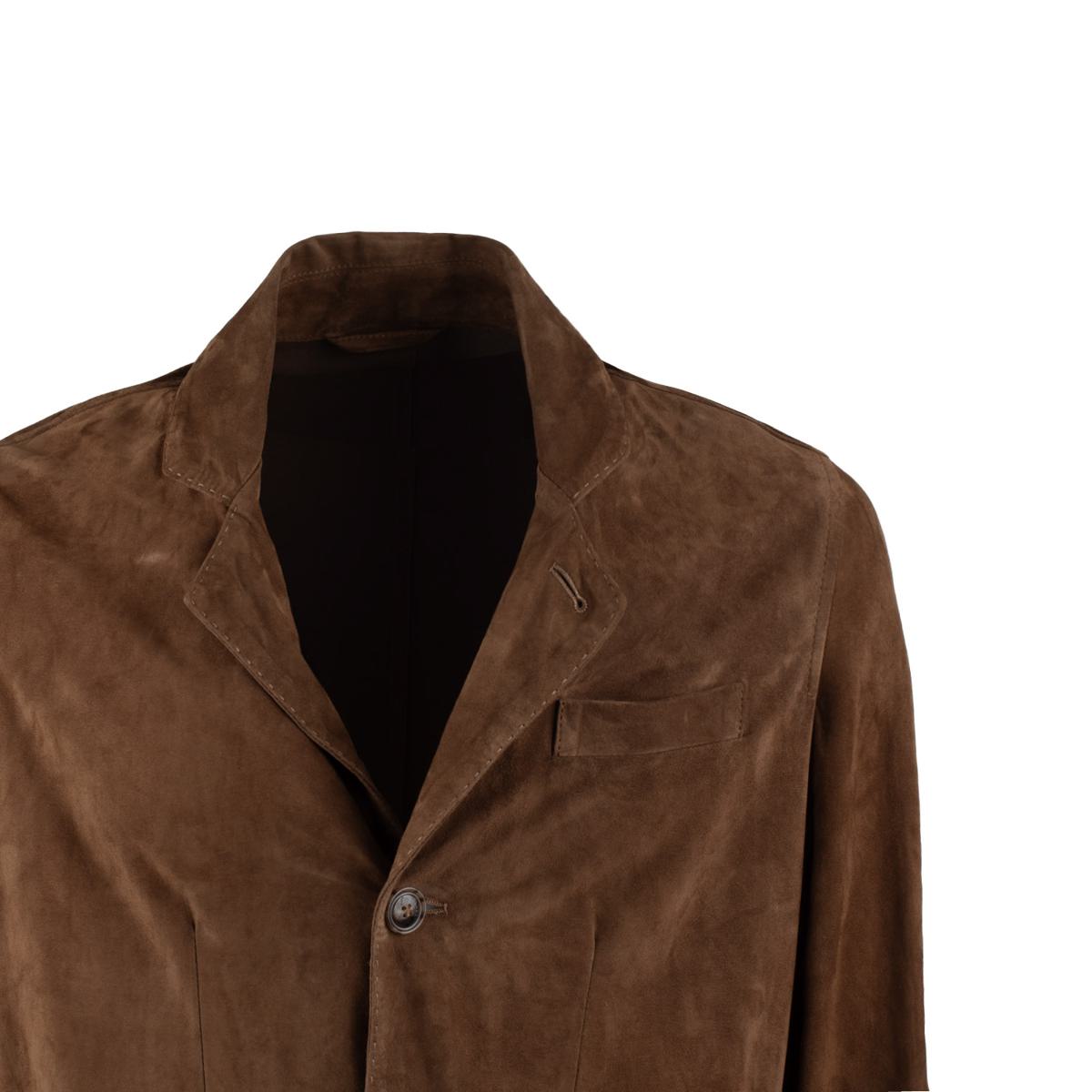 Barba Brown Suede Leather Jacket
