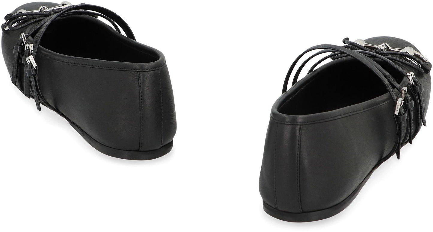 Gucci Leather Ballet Flats