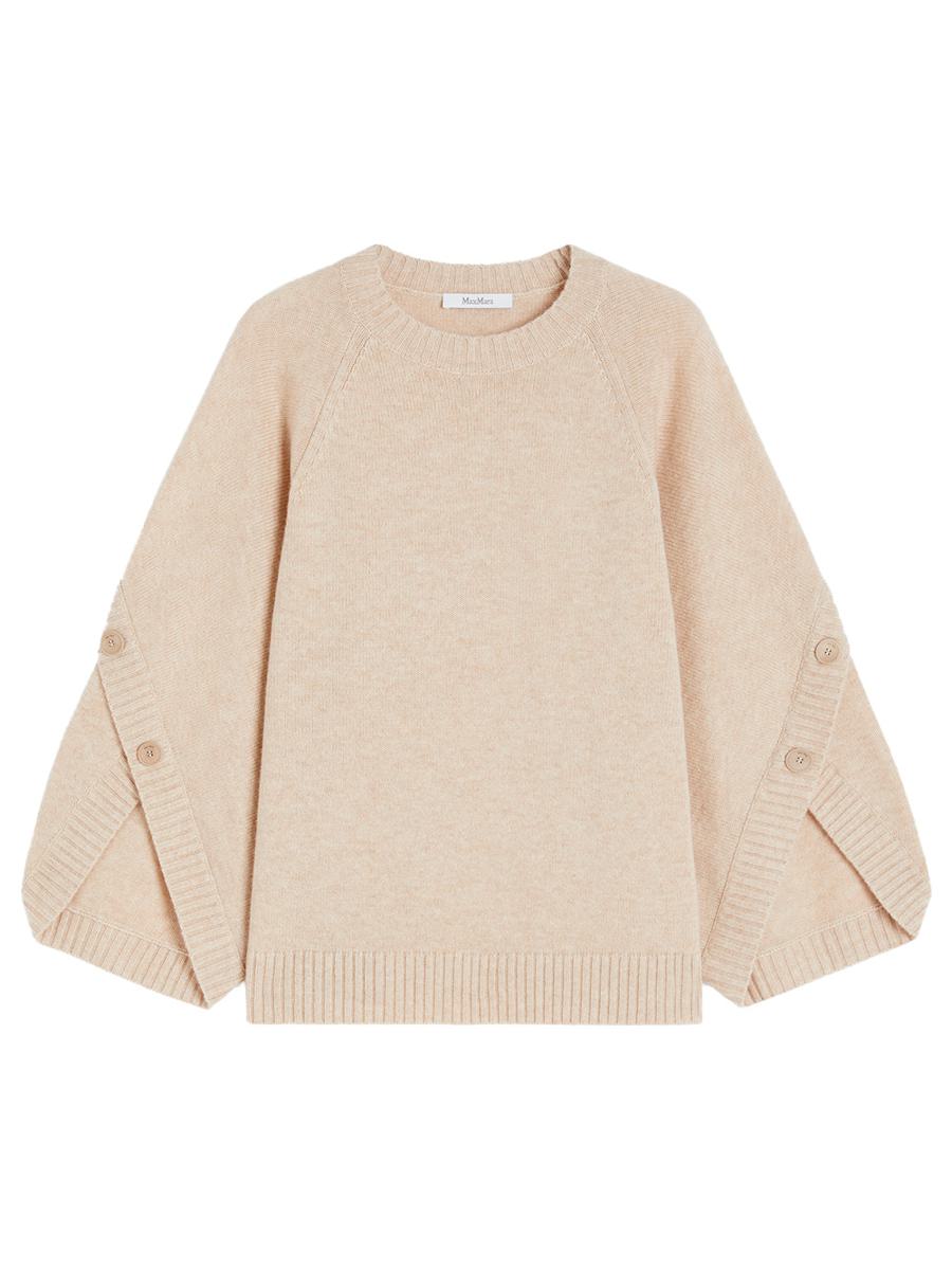 Max Mara Crossover Detail Oversized Wool And Cashmere Sweater Clothing