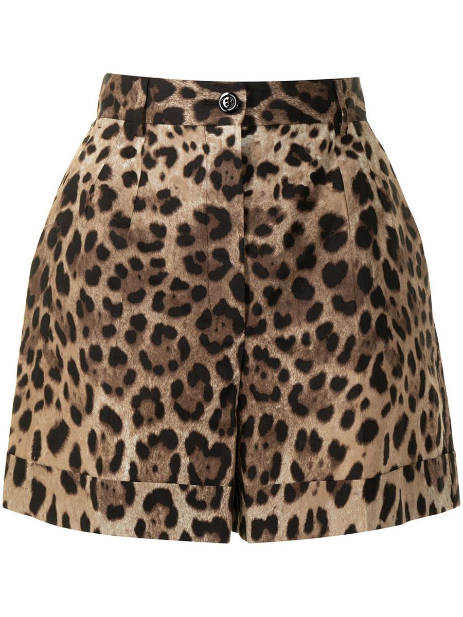 Dolce & Gabbana Leopard Cotton Shorts