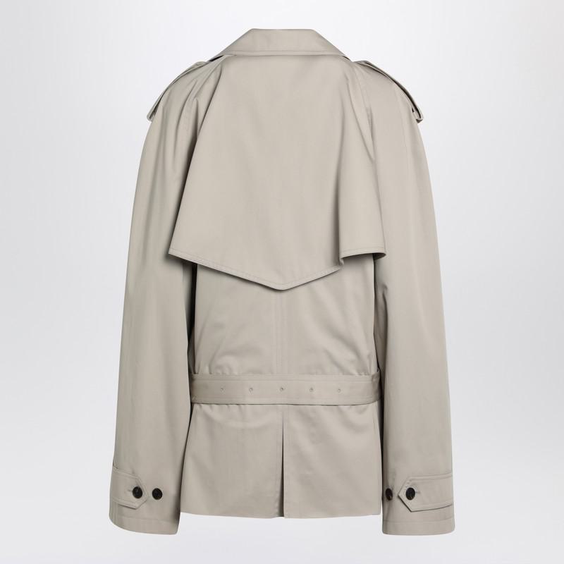 Balenciaga Cropped Trench Coat In Twill