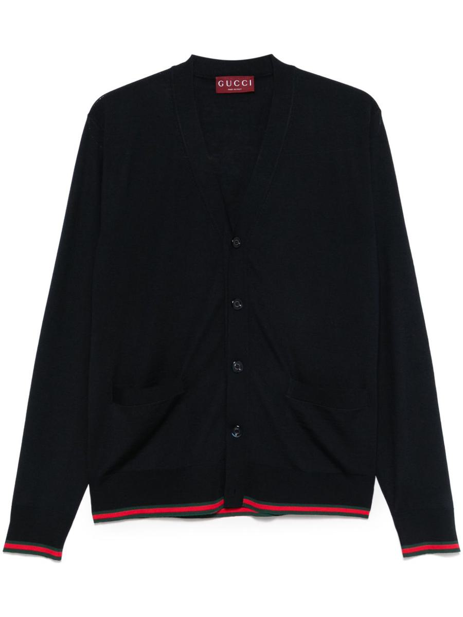 Gucci Web Detail Wool Cardigan