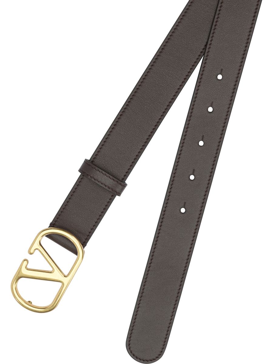 Valentino Garavani Vlogo Leather Belt