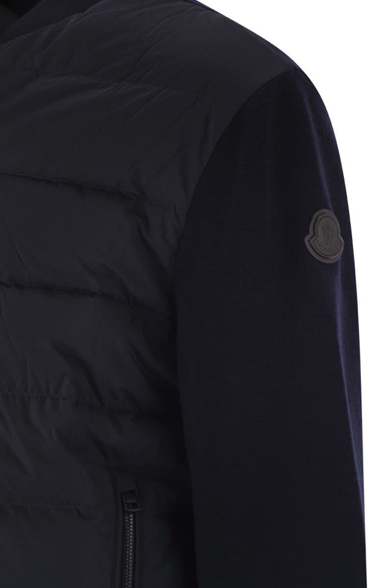 Moncler Padded Wool Cardigan With Zip