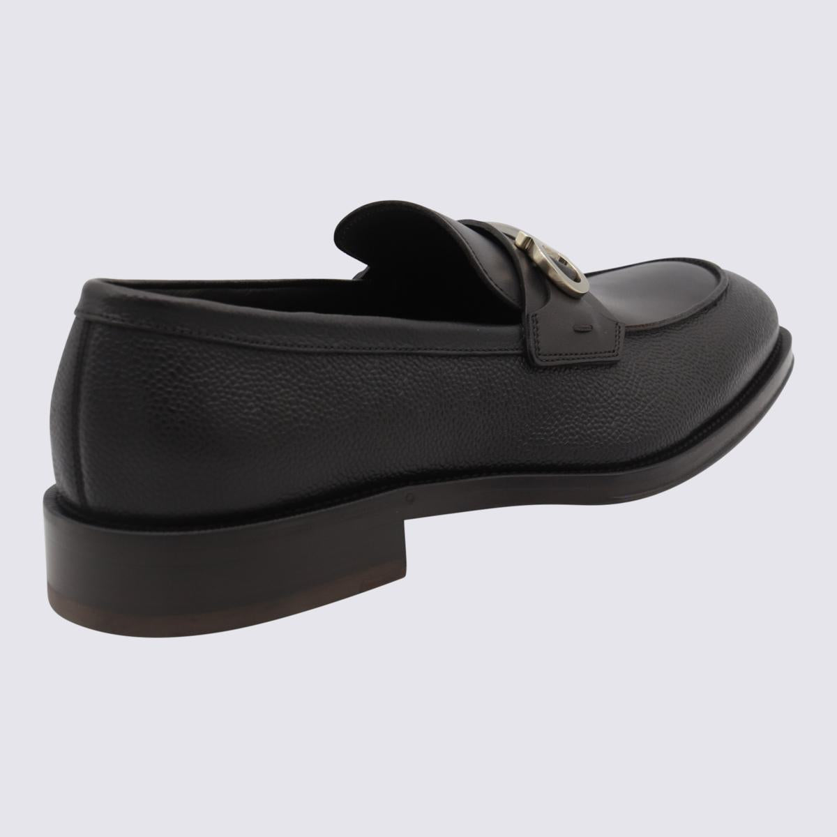 Salvatore Ferragamo Black Leather Loafers