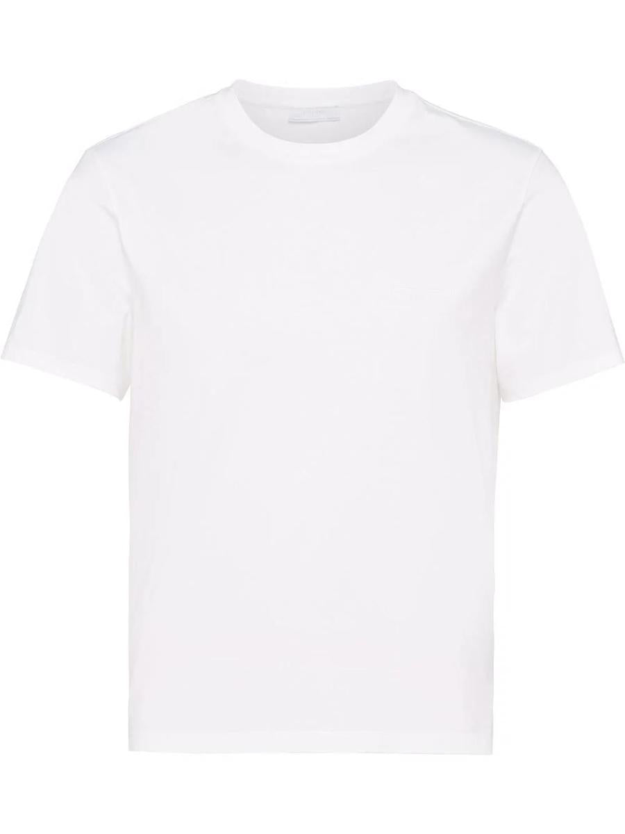 Prada Logo-Embroidered Cotton T-Shirt