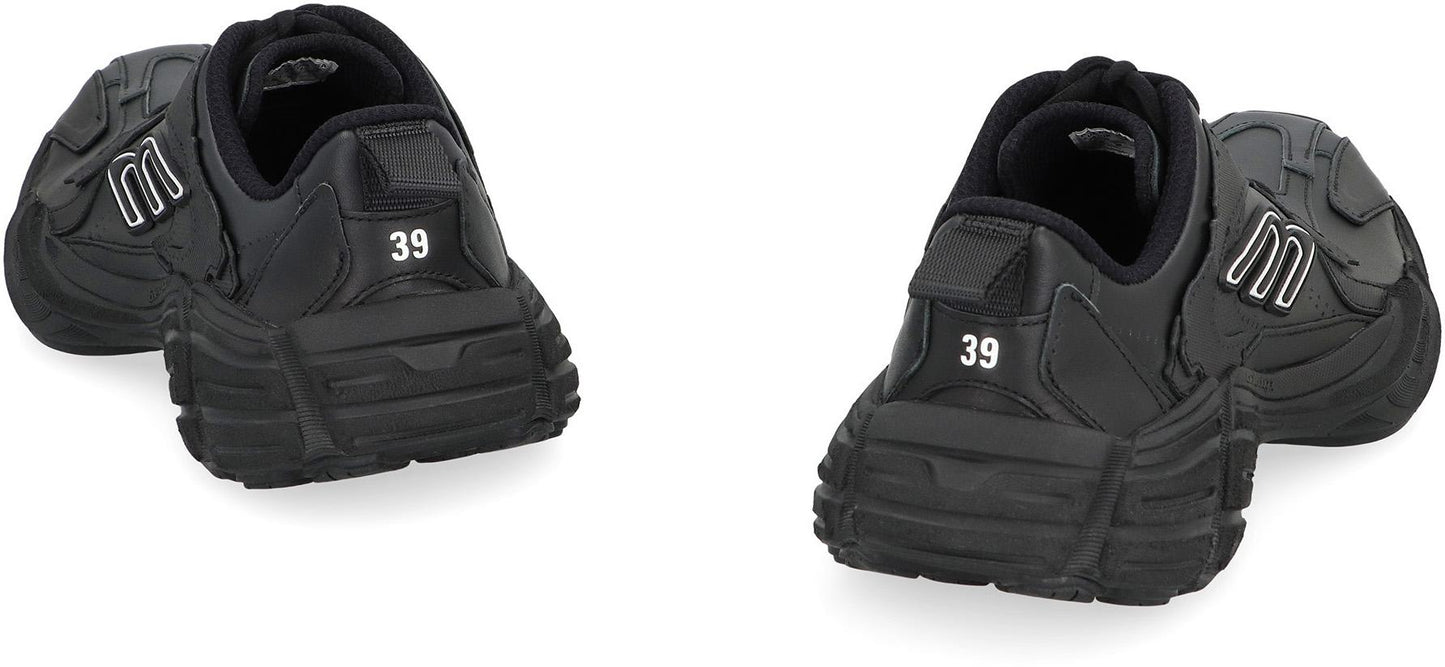 Balenciaga Monday Leather And Fabric Low-Top Sneakers