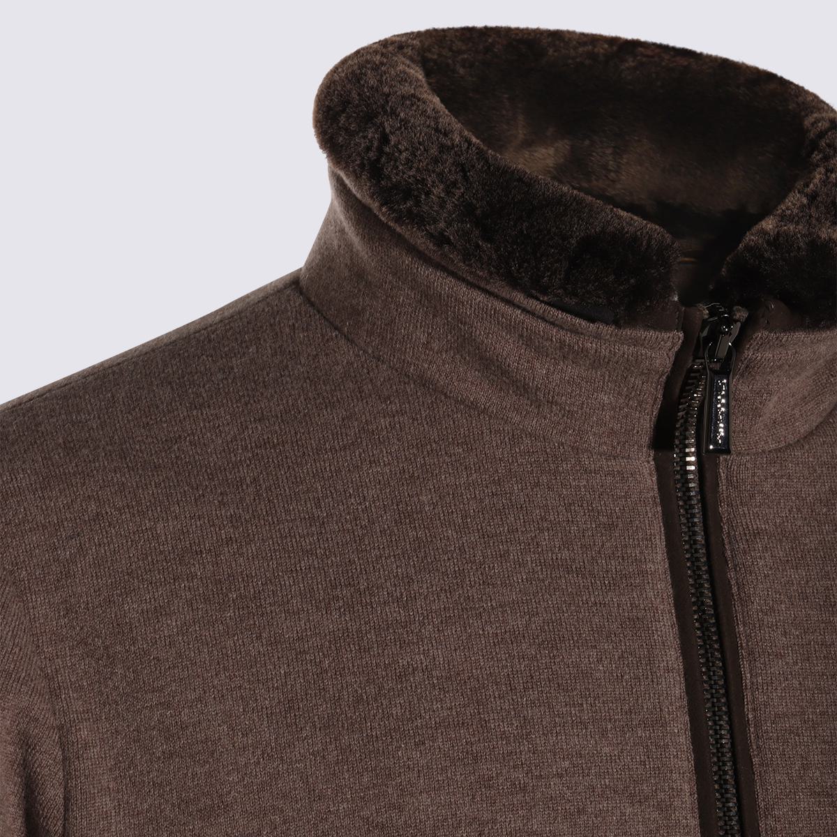 Moorer Brown Wool Bellati Casual Jacket