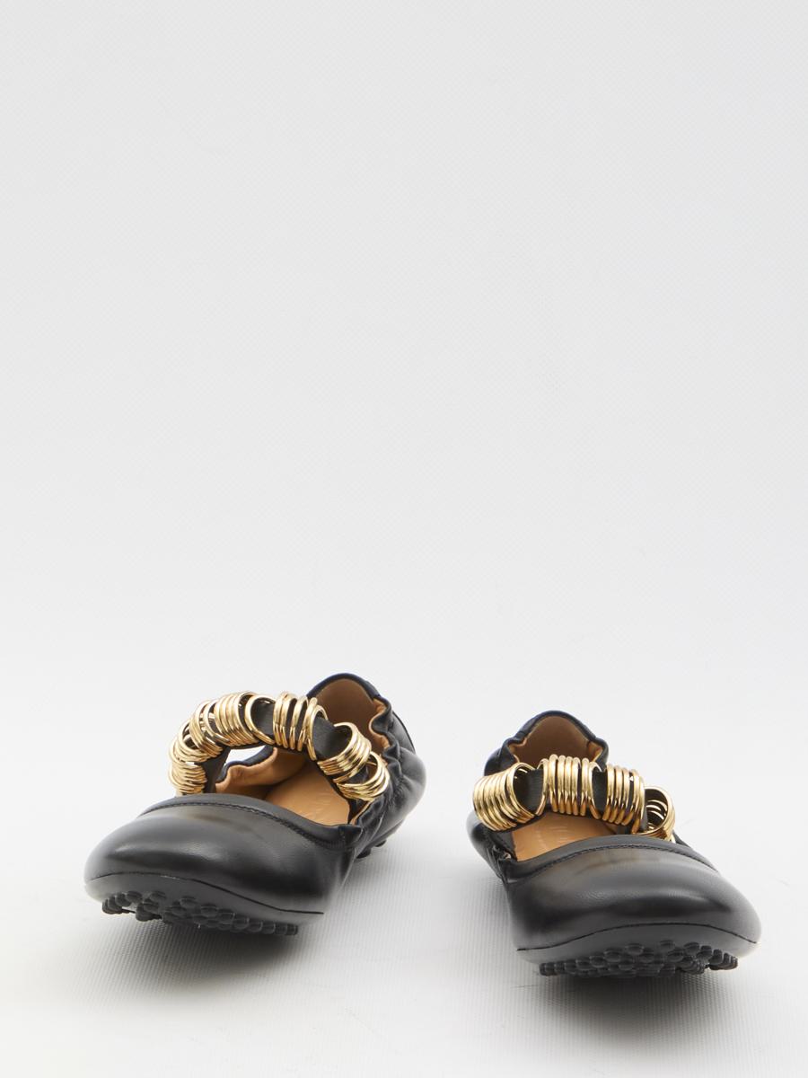 Ballet Flats With Eyelets