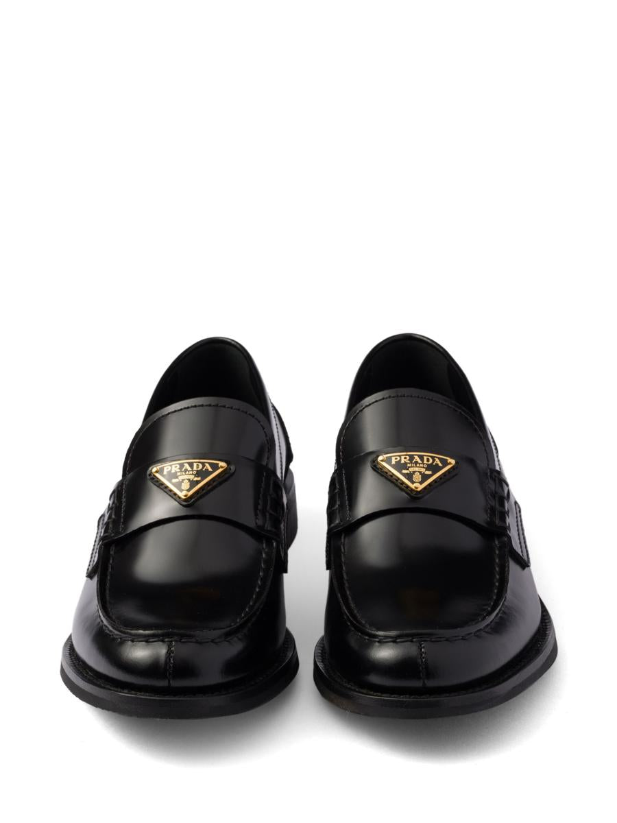 Prada Brushed Leather Loafers