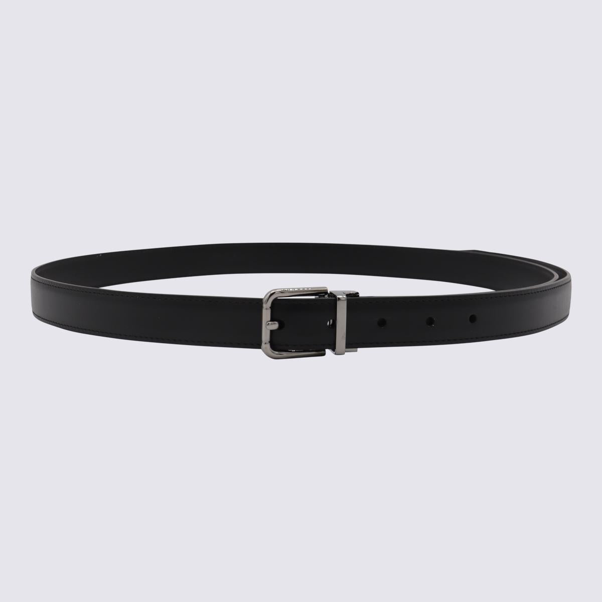 Dolce & Gabbana Black Leather Belt