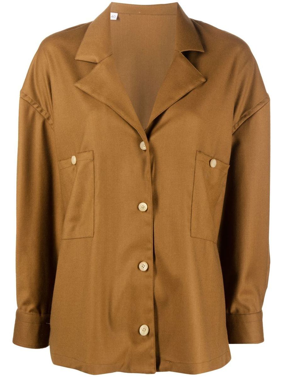 Giuliva Heritage Loose Fit Shirt With Blazer Collar And Pocket Clothing