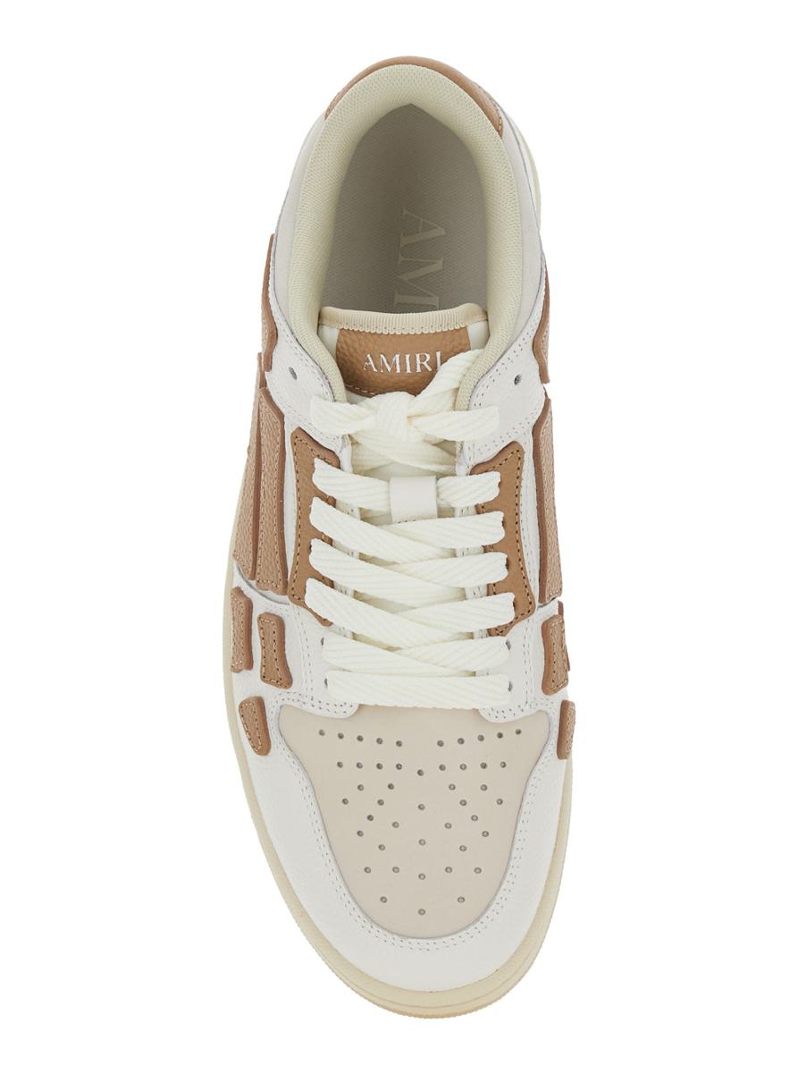 'Skel Top' Beige Low Top Sneakers With Logo Patch On The Tongue And Logo Lettering On The Heel In Leather Man