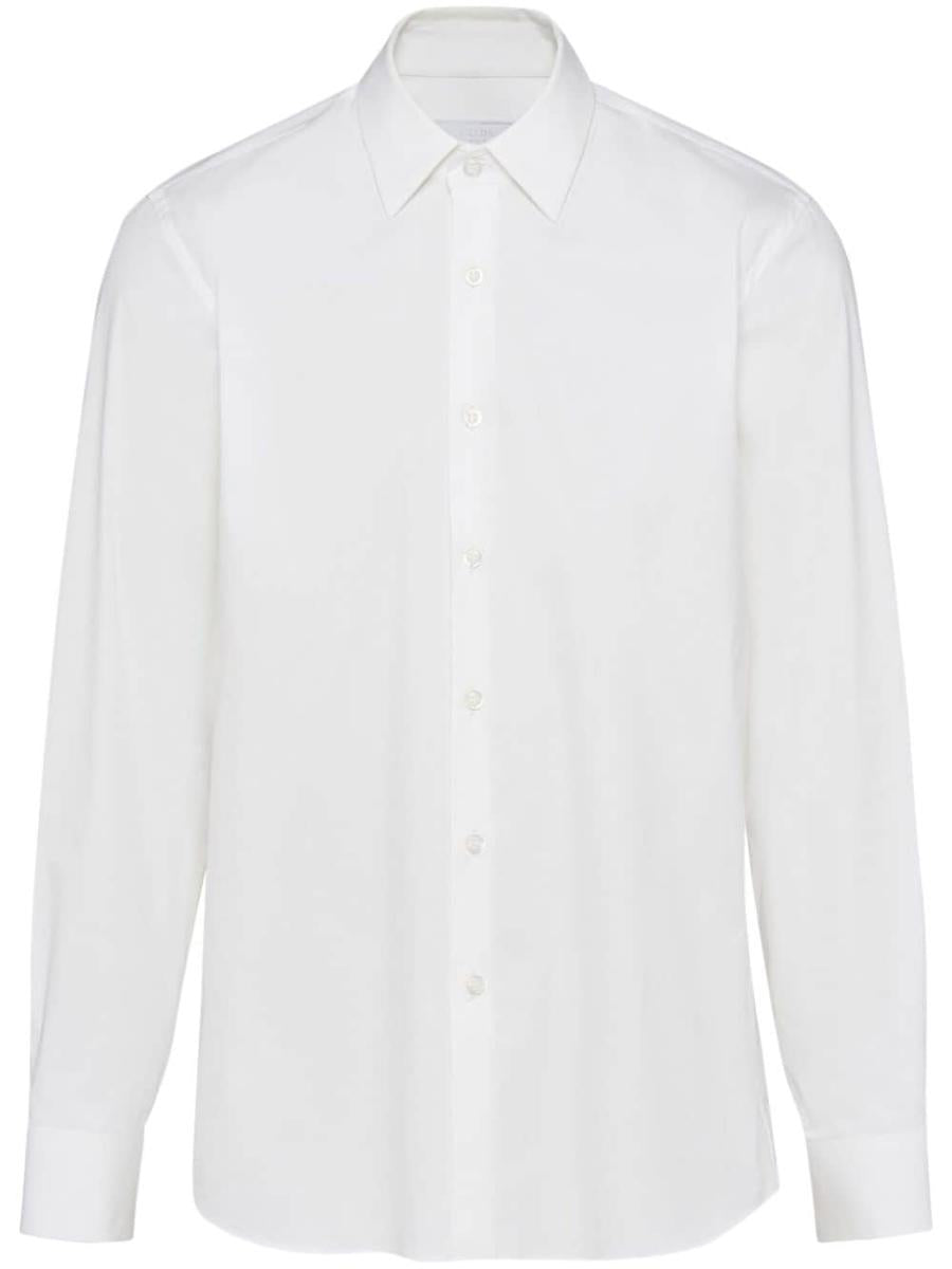 Prada Long-Sleeve Cotton Shirt