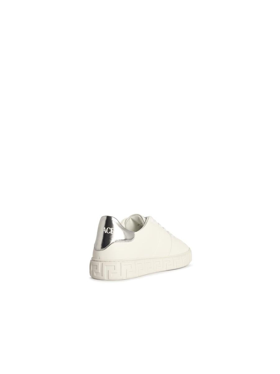 Versace 'Free Bio' White Faux Leather Sneakers