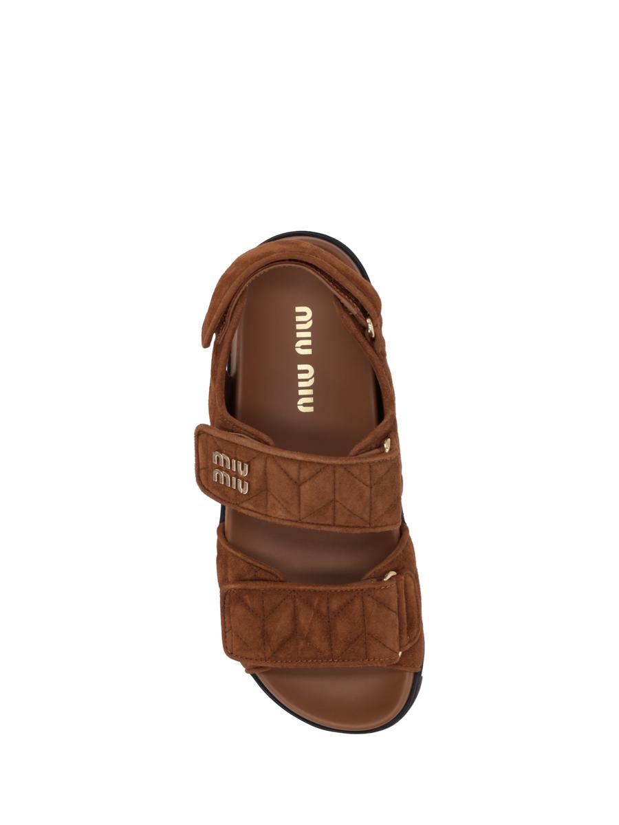 Miu Miu Sandali Camoscio Matelasse'